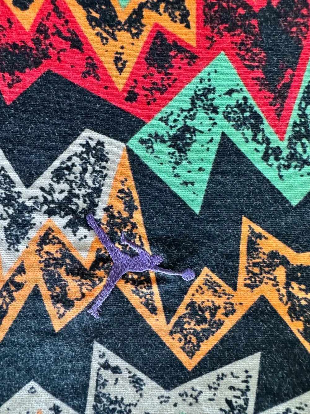 Jordan All Over Print Graphic T-Shirt Purple Jumpman Medium